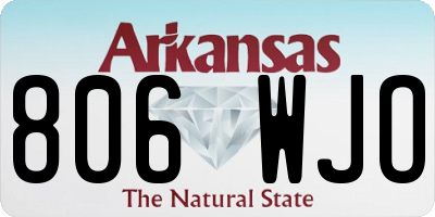AR license plate 806WJO