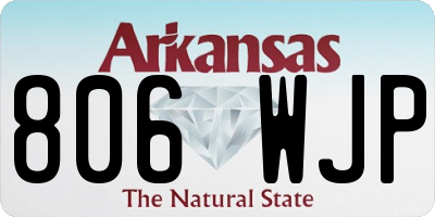 AR license plate 806WJP