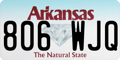 AR license plate 806WJQ