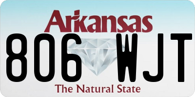 AR license plate 806WJT