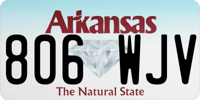 AR license plate 806WJV