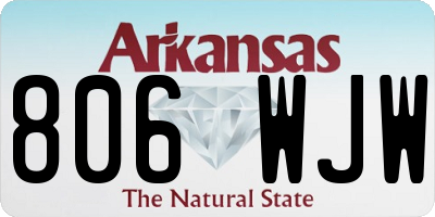 AR license plate 806WJW