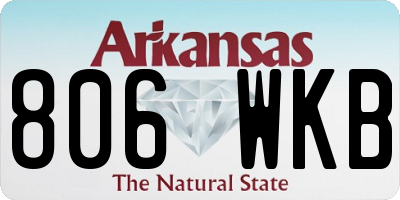 AR license plate 806WKB