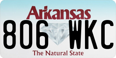 AR license plate 806WKC