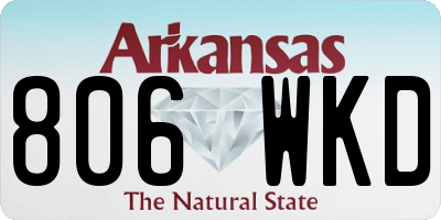 AR license plate 806WKD