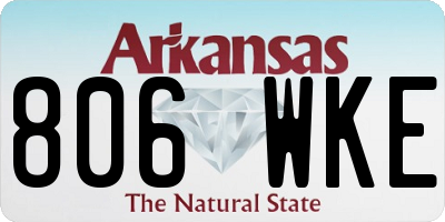 AR license plate 806WKE