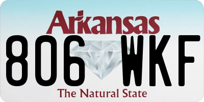 AR license plate 806WKF
