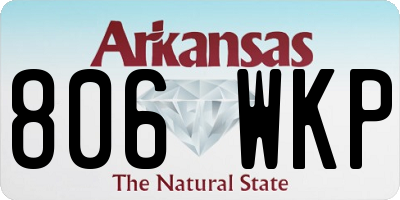 AR license plate 806WKP