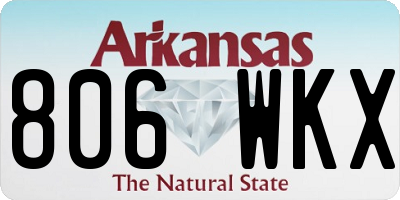 AR license plate 806WKX