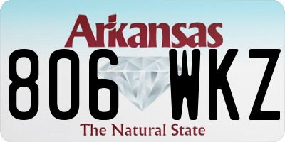 AR license plate 806WKZ