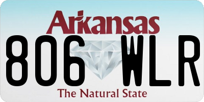 AR license plate 806WLR