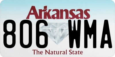 AR license plate 806WMA
