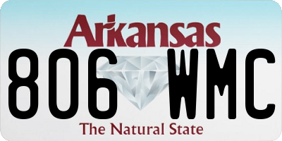 AR license plate 806WMC
