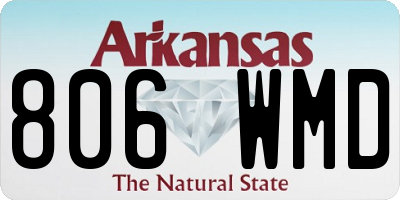 AR license plate 806WMD