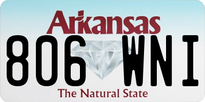 AR license plate 806WNI