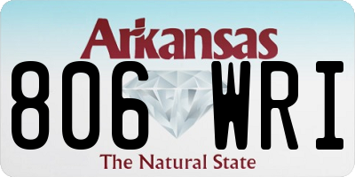 AR license plate 806WRI