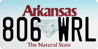 AR license plate 806WRL