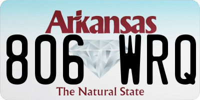 AR license plate 806WRQ