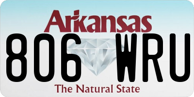 AR license plate 806WRU