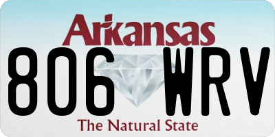 AR license plate 806WRV