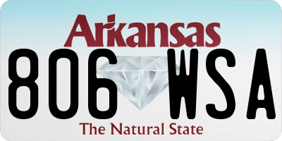 AR license plate 806WSA