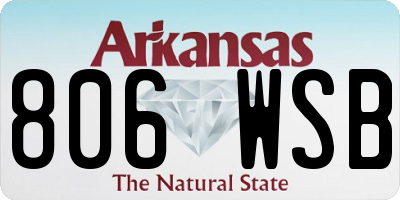 AR license plate 806WSB