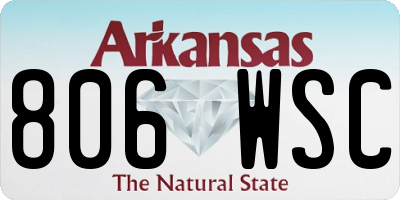 AR license plate 806WSC