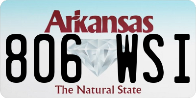 AR license plate 806WSI