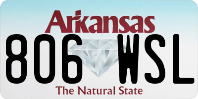 AR license plate 806WSL