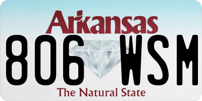 AR license plate 806WSM