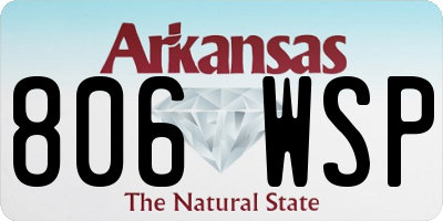 AR license plate 806WSP