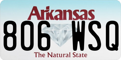 AR license plate 806WSQ