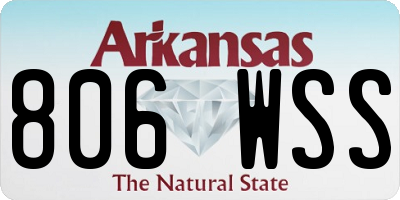 AR license plate 806WSS