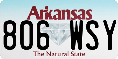 AR license plate 806WSY