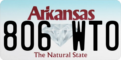 AR license plate 806WTO