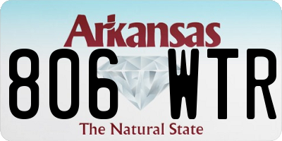 AR license plate 806WTR