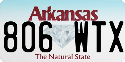 AR license plate 806WTX