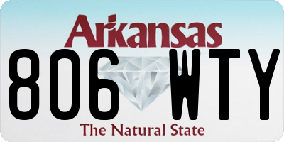 AR license plate 806WTY