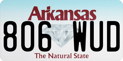 AR license plate 806WUD