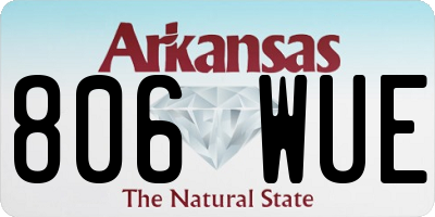 AR license plate 806WUE