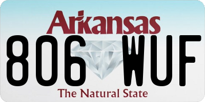 AR license plate 806WUF