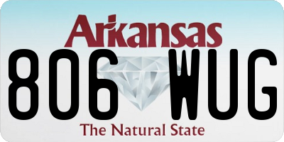 AR license plate 806WUG