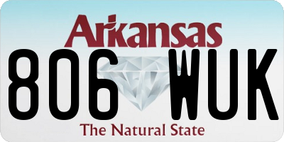 AR license plate 806WUK