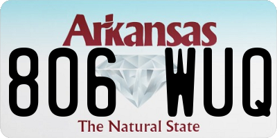 AR license plate 806WUQ