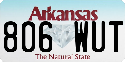 AR license plate 806WUT