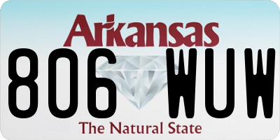 AR license plate 806WUW