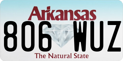 AR license plate 806WUZ