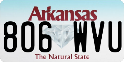 AR license plate 806WVU