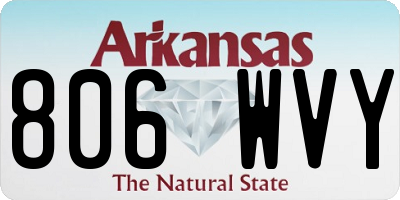 AR license plate 806WVY