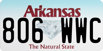 AR license plate 806WWC